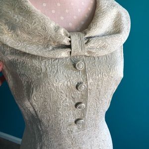 Tahari Gold Sleeveless Collar Dress